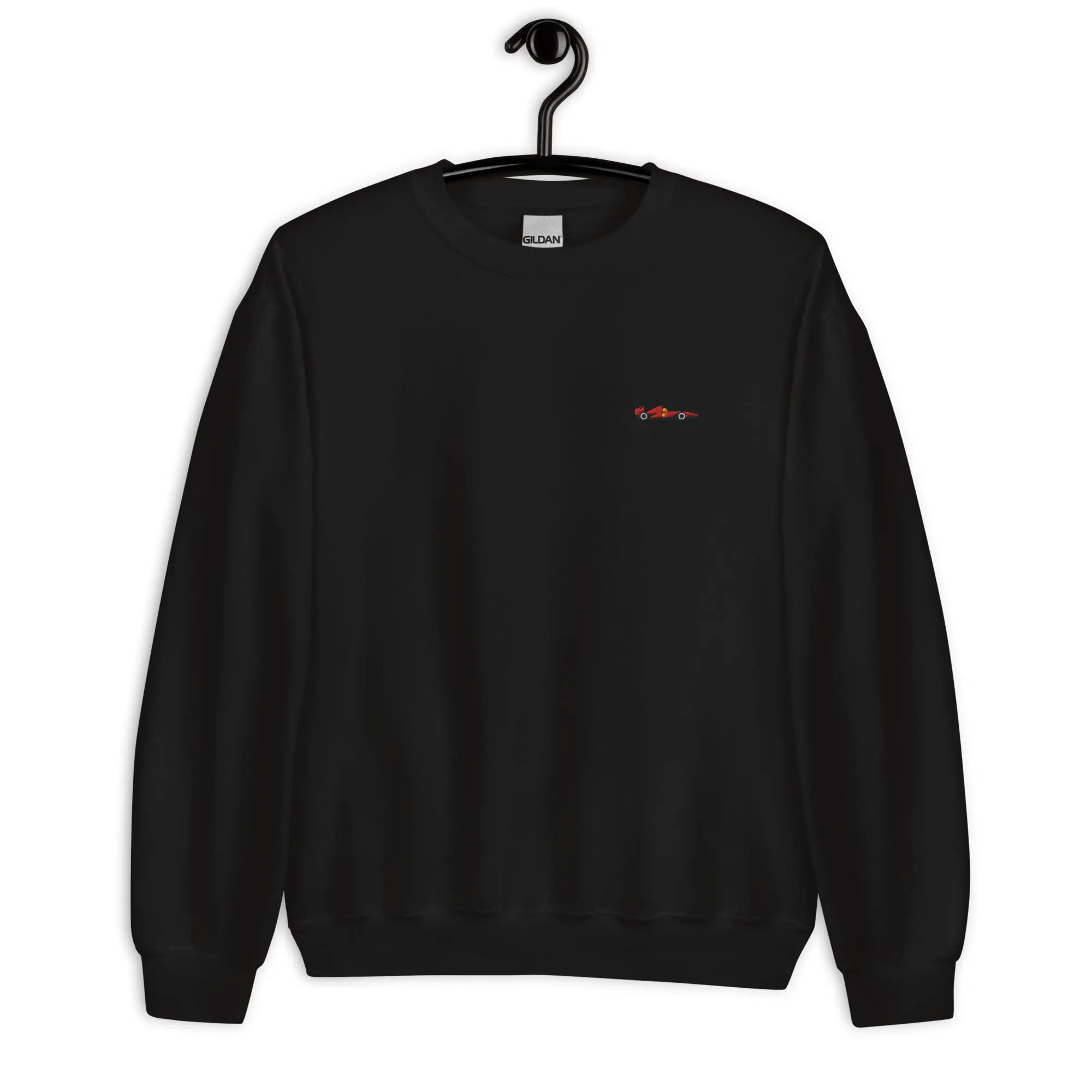 Classic Red Race Car Left-Chest Crewneck Sweatshirt – Italian Motorsport Edition
