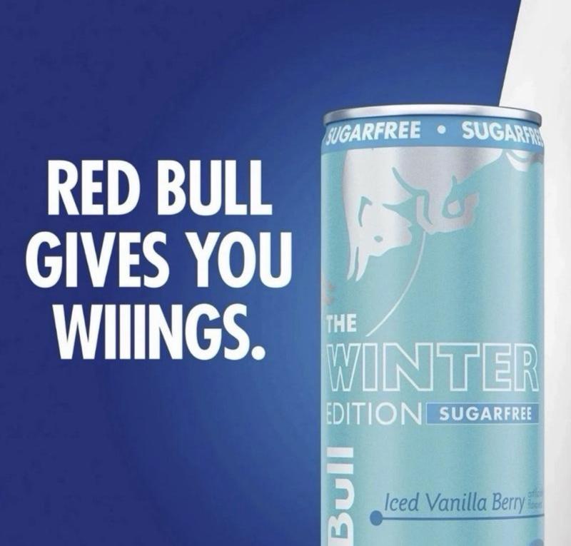 Red Bull Winter Edition Iced Vanilla Berry Energy Drink 4 Pack 12 fl oz Sugar Free Cans