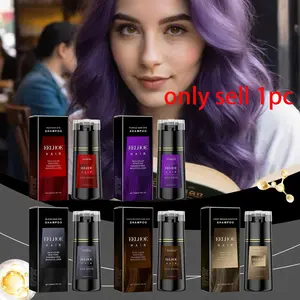 Dye Hair Shampoo, Plant-Based Nourishing Multi-Color DIY Coloring Home Hair Coloring Trendy Hair Care, Gentle Mild Easy Application, Convenient Use, Hairdye Shampoo