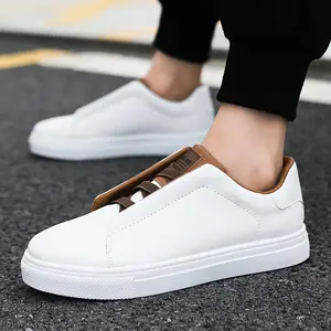 1 pair of men’s fashionable all-season low-top sneakers, solid color faux casual street sports shoes with fabric lining, round toe lace-up with durable PVC sole for hiking and daily wear