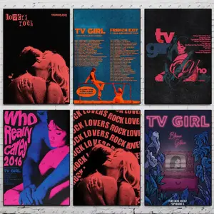 TV Girl Poster Who Really CaresFrench Exit Lovers Rock Poster HD art sticky wall waterproof home living room bedroom bar aesthet