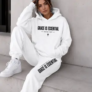 Grace Is Essential Prayer First Lounge Hoodie Set