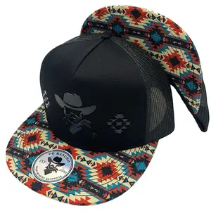 De Rancho Fine Aztec Print Hat (Black)