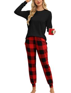 KFUBUO Women's Pajama Sets Long Sleeve Sleepwear and Jogger 2 Piece Lounge Set