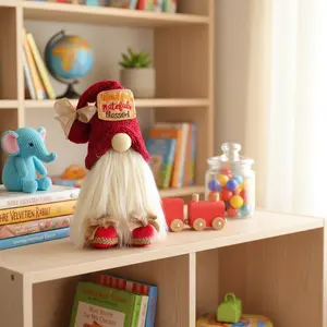 Cute Faceless Elderly Doll Desktop Ornament, Indoor Decorative Figure, Christmas Holiday Gift, Home Decoration, Party Favor