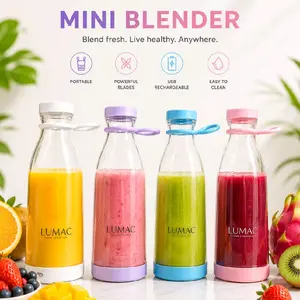 LUMAC - Portable Blender for Smoothies - Licuadora Portatil - 14oz Mini Blender