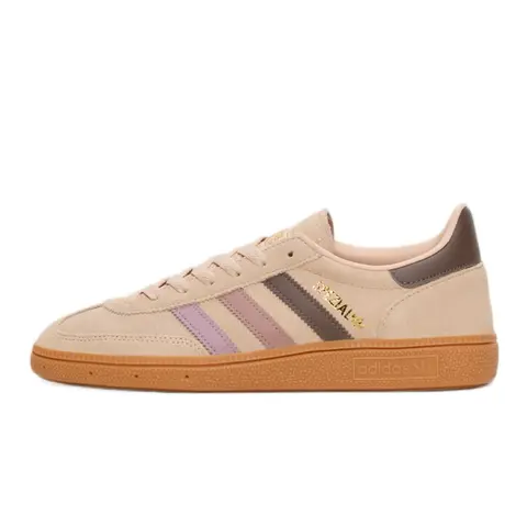 Women's Adidas Handball Spezial Flat Sneakers - Retro-Inspired, Halo Blush & Mauve Clay, Signature 3-Stripes, Comfortable Fit, Versatile, Everyday Wear, Fashionable Casual, Trendy Walking