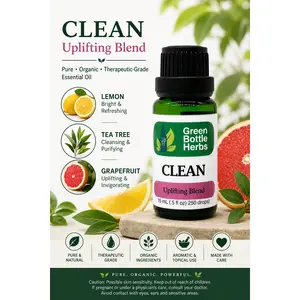 Organic Lemon Aromatherapy Clean Essential Oil Blend for Health & Wellness
