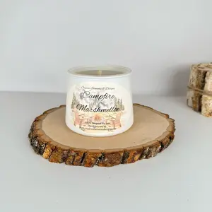 Campfire Marshmallow-Mellow 12oz Candle Decor Scent Aroma Glass Jar viral candles