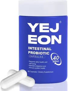 YeJeon Probiotics Supplement, 40 Billion CFU, Prebiotic Digestive Support, Gut Health Capsules