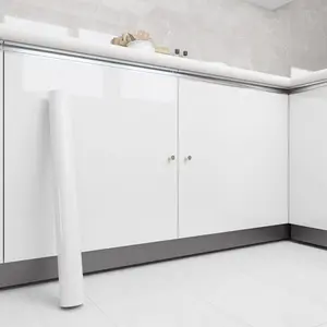 PVC Pearl Film Waterproof Wallpaper, DIY Self-Adhesive / Wardrobe Kitchen, High Gloss Paste Furniture Wall Stickers, Decorative Wallpaper