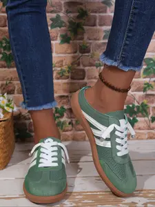 Fashion Women's Shoes, Casual Flat Half-Boots for Daily Wear, Comfortable and Stylish Footwear for Outdoor Activities