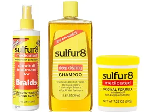 Sulfur 8 Braid Spray, Hair & Scalp Conditioner & Shampoo Set