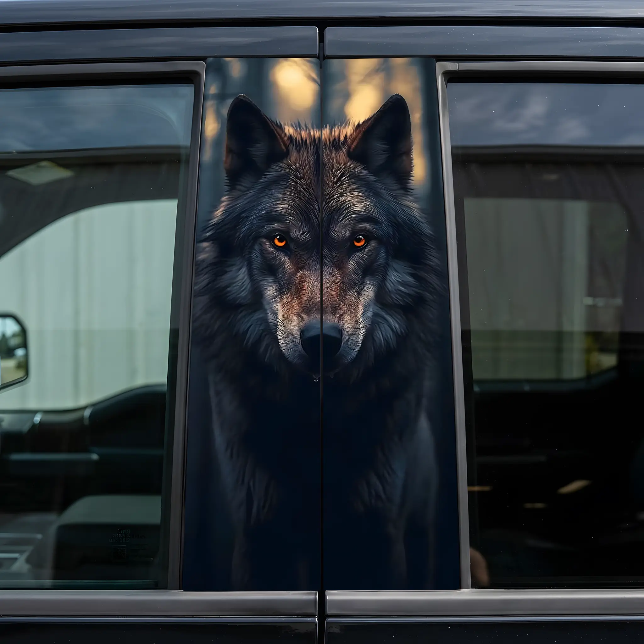 Lone Wolf Personalized Creativity Durable Vinyl Waterproof Car B-pillar Sticker Creative Truck Stickers Car Stickers and Window Decals Accessory Car Vehicle Decoration