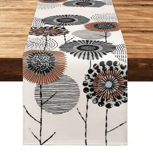 1pc,Dandelion Table Runner Farmhouse Vintage Table Runner Country Suitable For Kitchen Coffee Holiday Table Home Living Room Decor