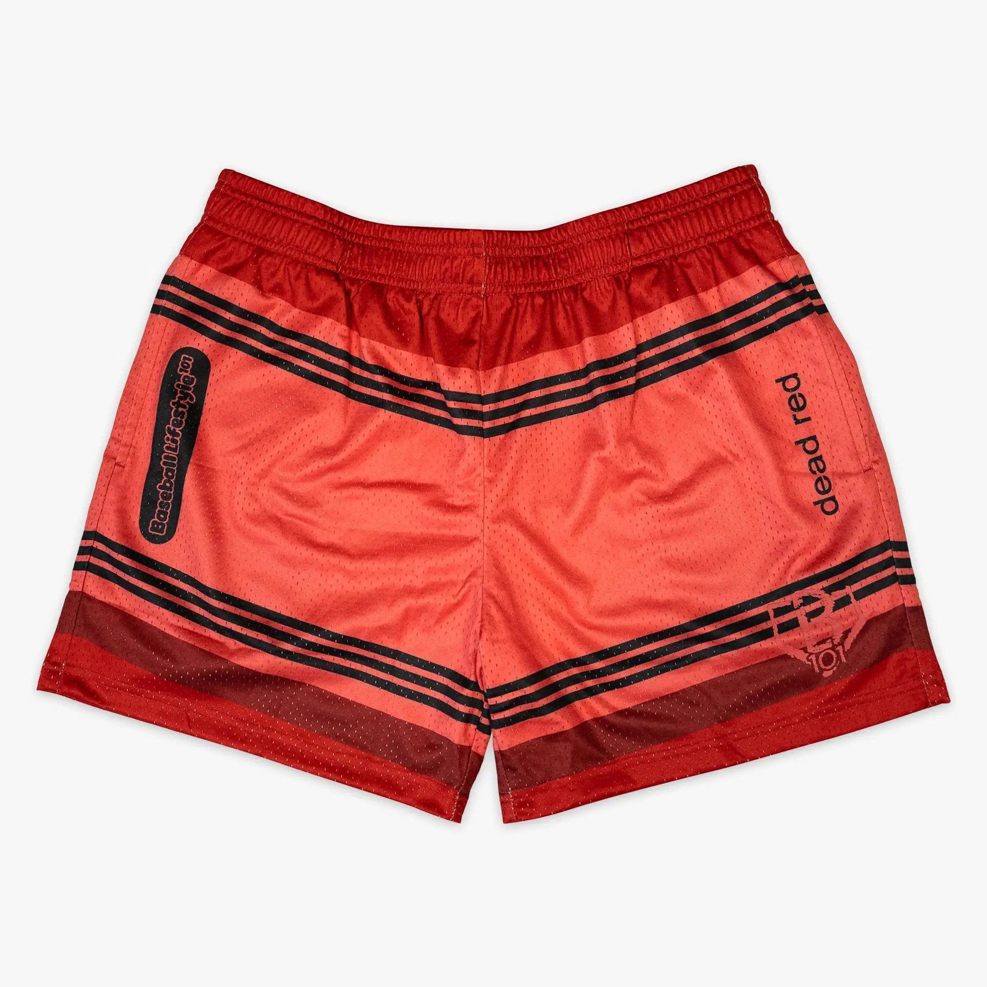 Baseball Lifestyle 101 Crayon Youth Shorts Dead Red Edition - for Youth & Adults | Lightweight & Breathable Summer Sports Shorts for Casual & Outdoor Style for Women & Men | Baseball Training, Gym & Everyday Activewear | Perfect Gift for Him & Her
