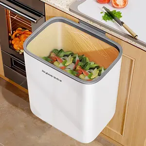 Wall-Mounted Waste Bin, No Need to Bend Down, Odor-Resistant Covered Trash Can, Large Capacity Hanging Waste Container, Modern Minimalist Design for Home Use