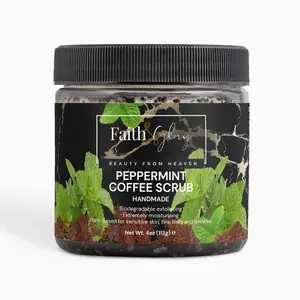 Faith & Glory Peppermint Coffee Scrub for Face and body Body Care Case Coconut Exfoliate