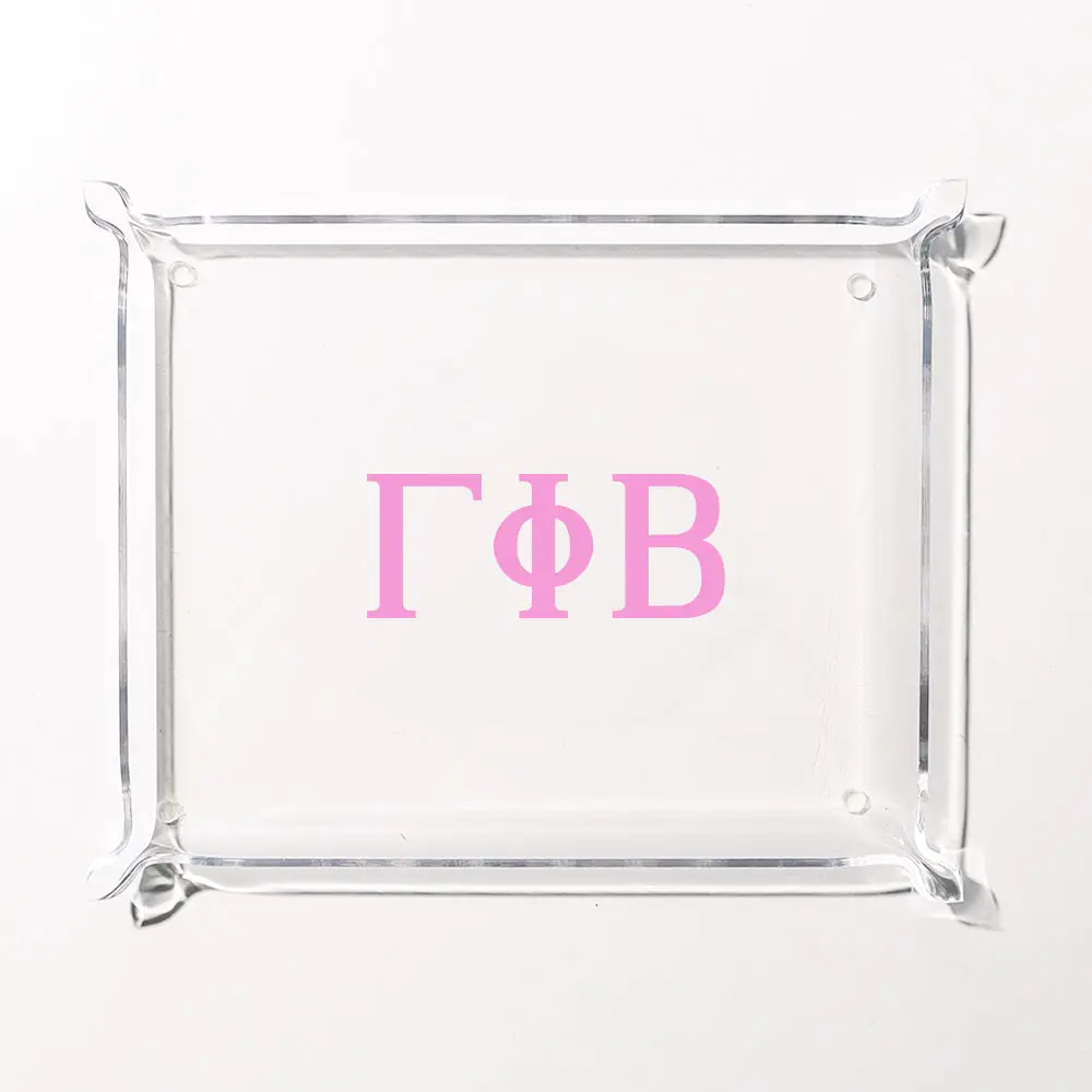 Gamma Phi Beta Acrylic Tray | Clear