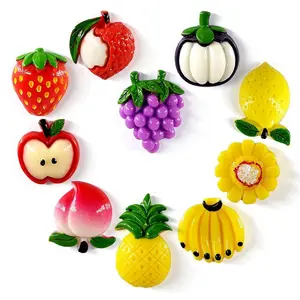 10pcs Fruits Resin Fridge Magnets Whiteboard Souvenir Refrigerators Magnetic Sticker Home Decor Kitchen Decoration Accessories