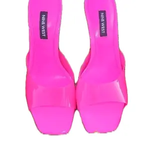 Nine West Barbie pink jelly heels Open Toe Mid Heel (3-5 cm) Casual Summer Shoe Women Footwear Comfort