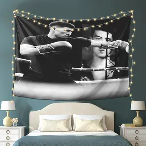 This Dmitry Bivol photo tapestry is suitable for living rooms, bedrooms, offices and parties - easy to install, stylish and lightweight, soft and light skin, suitable for indoor and outdoor decoration, Christmas, Thanksgiving gifts