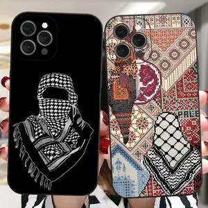 Hattah Keffiyeh Fashion Phone Case For iPhone 16,15,14,13,12,11 Plus,Pro,Max,XR,XS,X,7,8 Plus,SE,Mini Silicone Soft