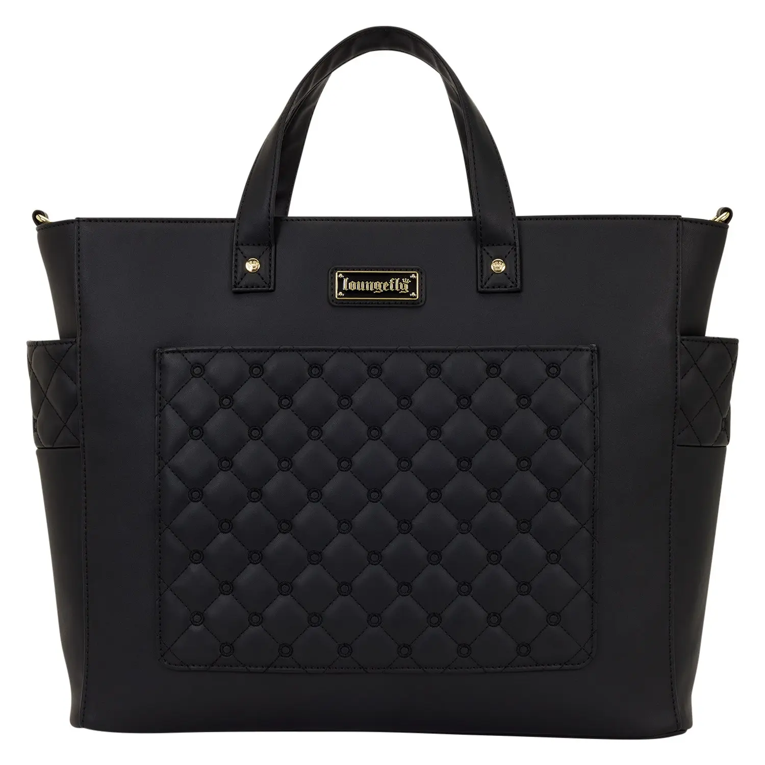 Loungefly The Mo Black Convertible Backpack & Tote Crossbody Pin Trader Bag