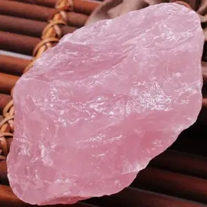 Natural Raw Rose Quartz Crystal Stone Pink Crystal Mineral Specimen