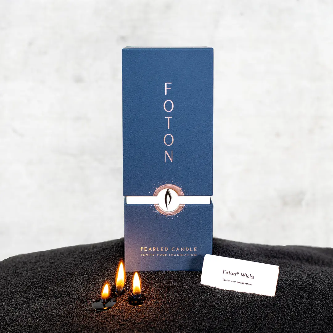 Foton Pearled Candle - Unscented Colored Foton Pearled Candle - Unscented Colored