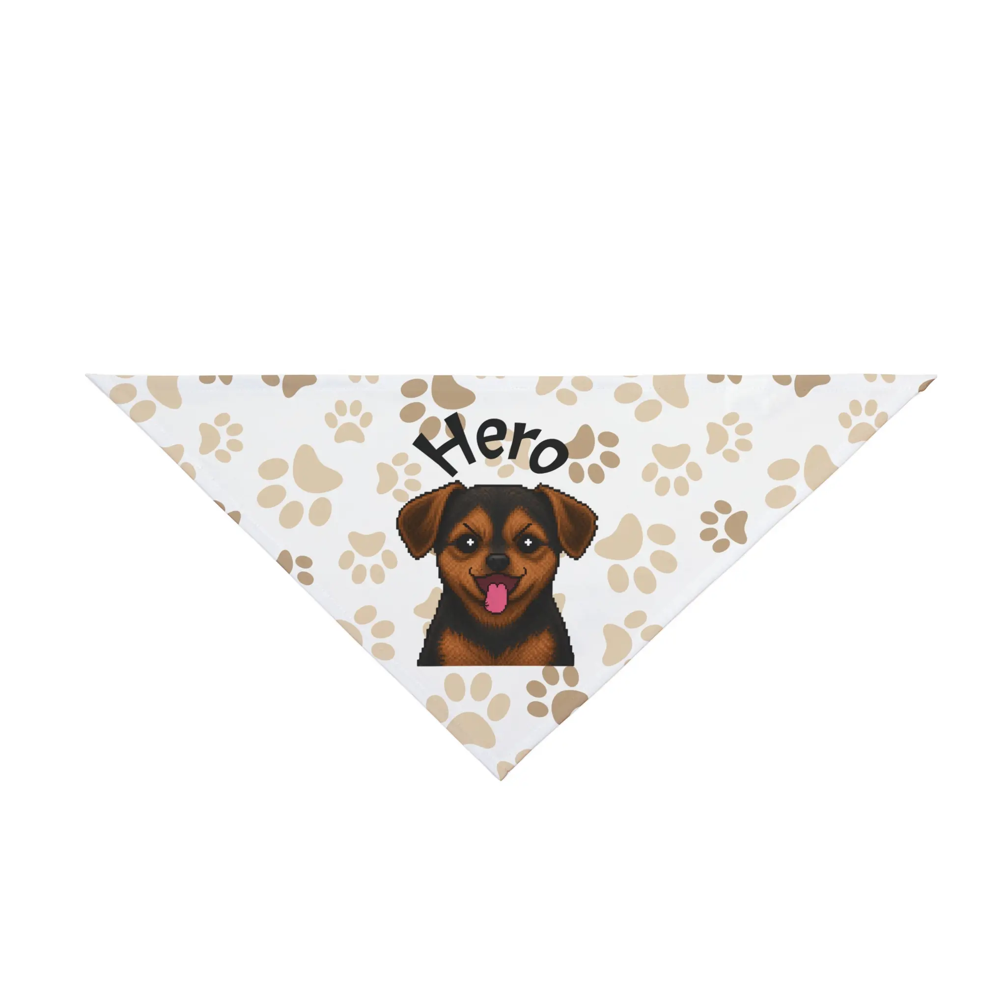 Customizable Pet Bandana | Paw Print Pattern