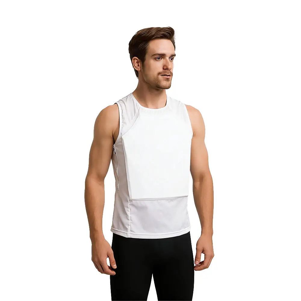 Stealth Elastic-Lined Tactical Concept Vest, Soft Breathable Lightweight Adjustable Sleeveless Athletic Outdoor Vest for All Body Shapes (White), Athletic Outdoor Vests, Outdoors Vest