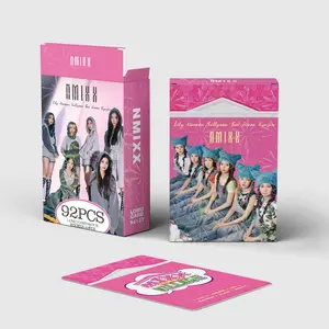 Nmixx Group Collection Stickers & Two-Sided Star Photo Cards Postcards, Holographic Cards, 32 Stickers, 60 Photos, Photocard, Perfect Holiday Gift, Room Decor