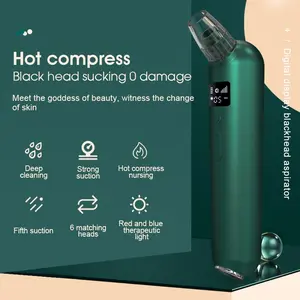 Pore Cleanser, Blackhead Remover, Hot Compress Pore Vacuum, Non-Irritating, Home Beauty Device for Men and Women