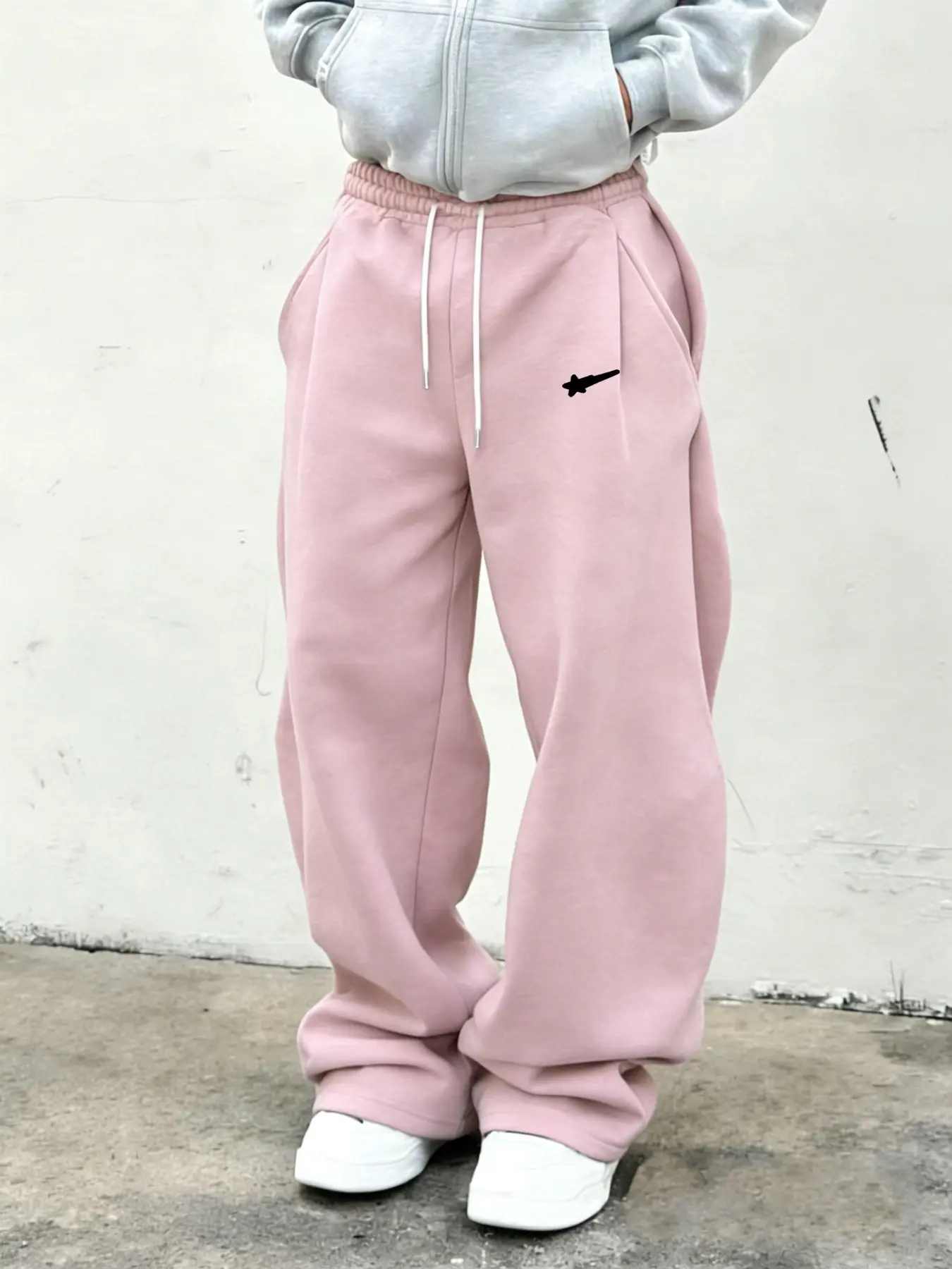 Men's Fashion High Street Trendy Athleisure Style Straight Leg Loose Sweatpants, Comfortable Breathable Fabric, Perfect for Daily Wear, Breathable Athletic Bottoms, Casual Sportswear Pants, Breathable Activewear Bottoms, Casual Comfy Sweatpants