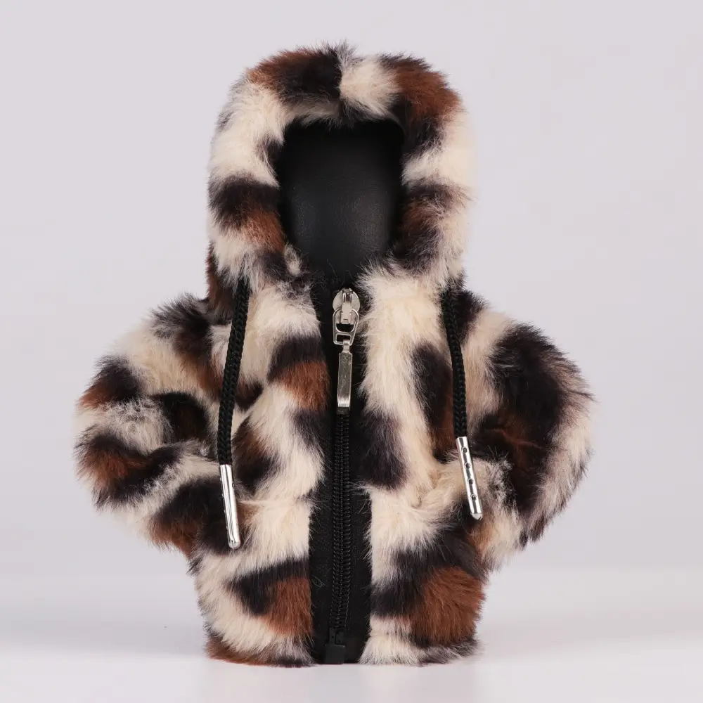 Zipper leopard print beige