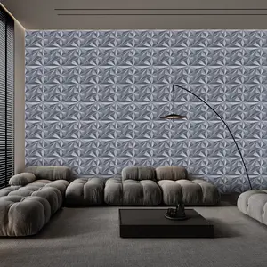 FLOLEOPA 3D Wall Panel, Diamond Texture Design, PVC Waterproof & Fireproof, 11.8 Inches x 11.8 Inches, Includes Tape for Installation Decorative Modern Home Interior wall panels