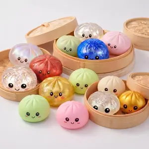 Blind Box - 2026 New Arrival Glitter Rare Dumpling Squishy in Steamer Box, Rebound, Soft Sensory Fidget Steamed Bun Squeeze Tool for Adult Stress & Anxiety Relief
