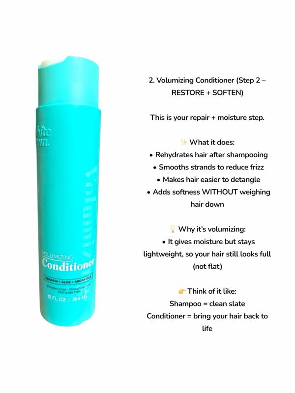 3-pc volumizing/frizz white rain shampoo,conditioner, and leave-in Set for Haircare