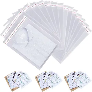 100 count 14x20 inches Large Clear Resealable Cellophane Bags for Packaging Products Self-sealing  Bags Self Adhesive Plastic Bags for Gifts,Clothes, Small Business, Thank you Stickers
