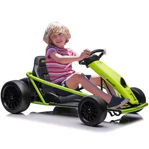 24V Kids Riding Kart, Green Ride-on Toy with Dual 300W Motors, EVA Tires, 8Mph Speed, Roomy Seats, Music Speakers, Seat Belt & Safety Features, Multiple Modes for Ages 8-12