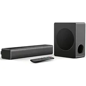 Sound bar with subwoofer, 100W 2.1 ch soundbar w/Dolby Atmos Surround Sound System,  Bass Adjustable  Theater  TV Speaker for  TV/Projector/PC