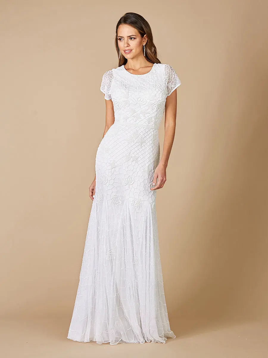 Lara Gale High-Neck Beaded Wedding Dress Lara Gale High-Neck Beaded Wedding Dress