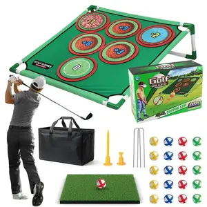 Golf Push Game Set for Adults & Families Outdoor Lawn Games Indoor Golf Set for Beach or Party with Portable Bag and Accessories
