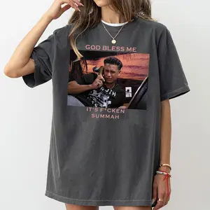 God Bless Me It's F_cken Summah Retro T-shirt, Funny Vintage 90s Movie Shirt, Unisex Tee, Fan Gifts