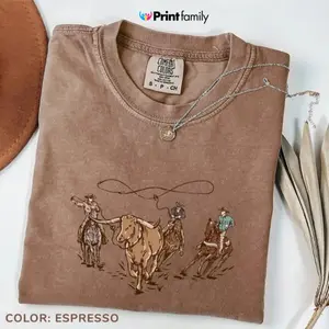 Comfort Colors Vintage Western Cowboy Tshirt, Retro Cowboy Alien T-shirt, 90s Washed T-shirt, Rodeo Outfit, Wildwest Cowboy Tee, Best Gift - Printfamily