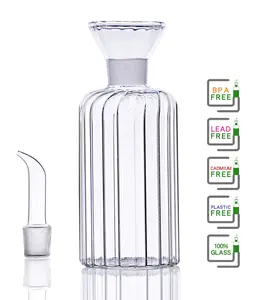 8oz/240ml Olive Oil and Vinegar glass Dispenser Glass Cruet, with DRIPLESS POUR SPOUT for Kitchen and BBQ Olive Oil Dispenser Bottle Oil Dispenser Oil Bottle
