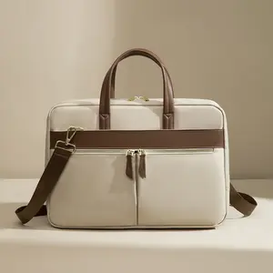 Waterproof 16-inch Laptop Bag with Suitcase Fastening Strap Commuter Tote for Office Use Compatible with MacBook Pro Ultra-Large Capacity Shockproof Insulating Layer Multi-Compartment Storage