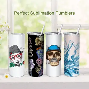 AGH 25pcs 30oz Sublimation Skinny Tumblers Bulk Stainless Steel Insulated Travel Mug with Lid  Water Bottles Flasks Portable Bottled Drinkware