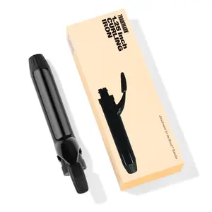Trademark 1.25 inch Curling Iron Attachment Mood Interchangeable Hair Iron Compatible with Handle Ceramic Barrel Glamour Waves Curling Iron Black